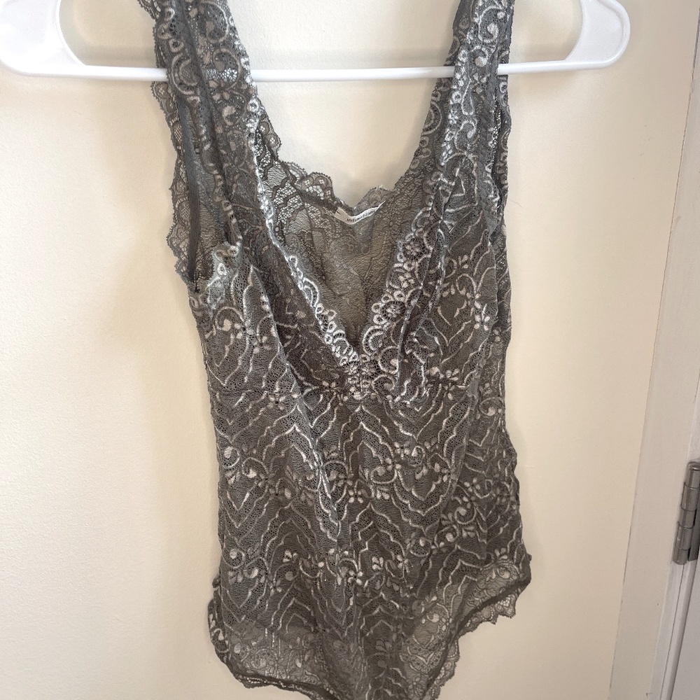 Sage green and pale green Intimissimi Large Bodysuit